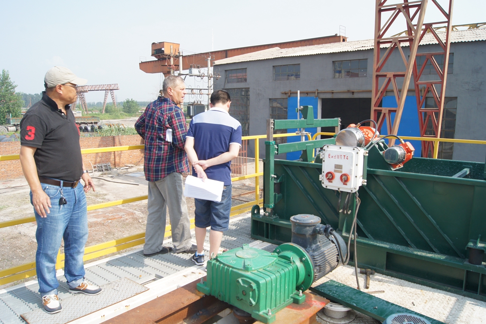 Finished the inspection of the solids control system
