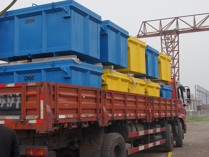 Mud Cutting Skips Shipped To China Domestic Client