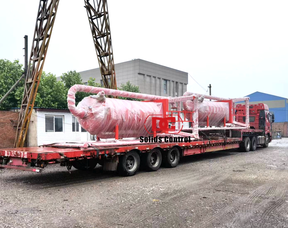 ASME Certificated ZYQ1200 Mud gas separator shiped to foreign clients 